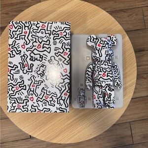 Authentic Medicom Toy Keith Haring Bearbrick 400% & 100% Version 8 Used